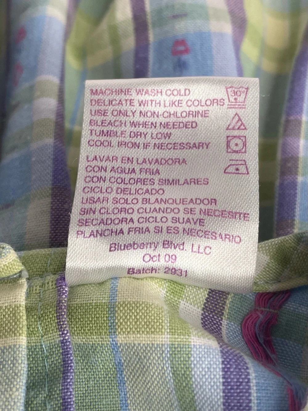 Blueberi Boulevard Plaid Easter Spring Dress Embroidery 2009 Girl 3T